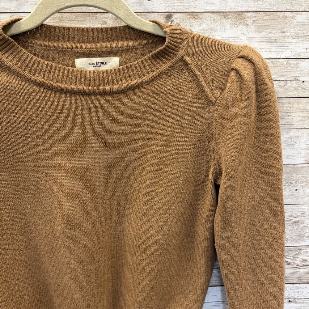 Isabel Etoile Marant Womens 34 Sweater Cropped Brown Mocha Wool/Cotton Blend - Picture 1 of 11